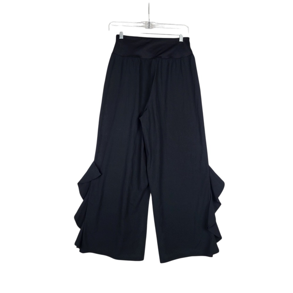 Halara Breezeful High Waisted RuffleWide Leg Quick Dry Pants Women's Small Black - Picture 8 of 16